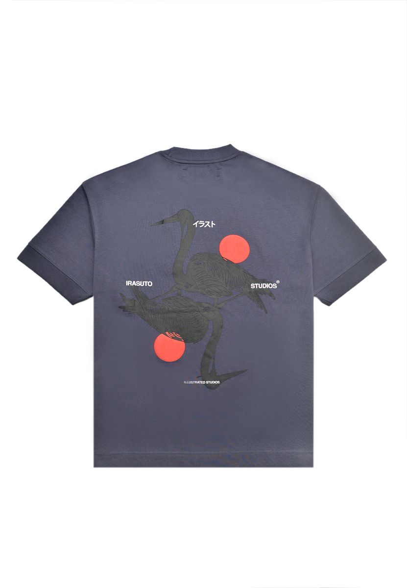 Irasuto Studios -CRANE T-SHIRT Blue