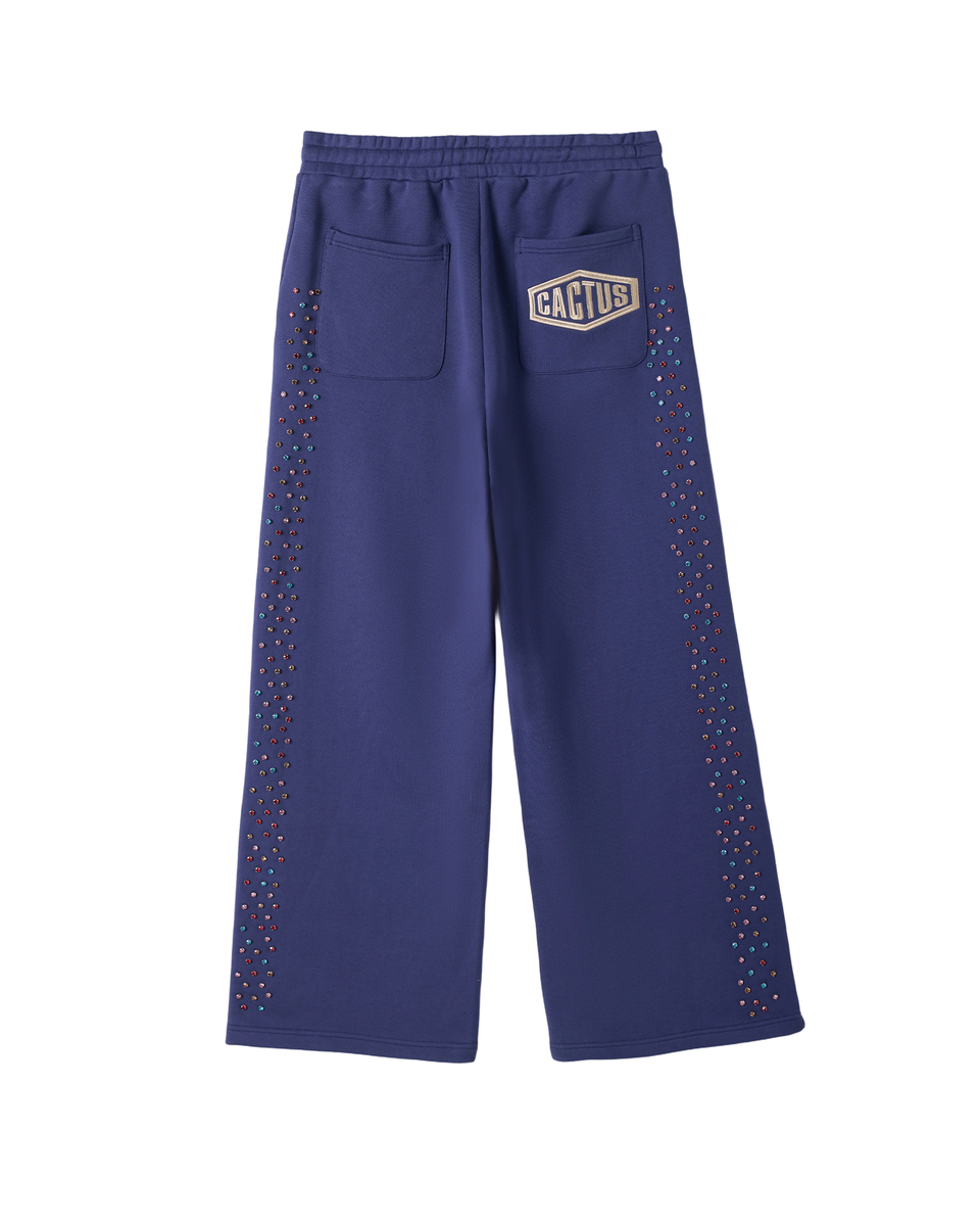 AZVA - CRYSTAL CACTUS Sweat Pants - Navy
