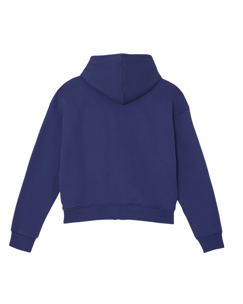 AZVA - CRYSTAL CACTUS ZIP HOODIE - Navy