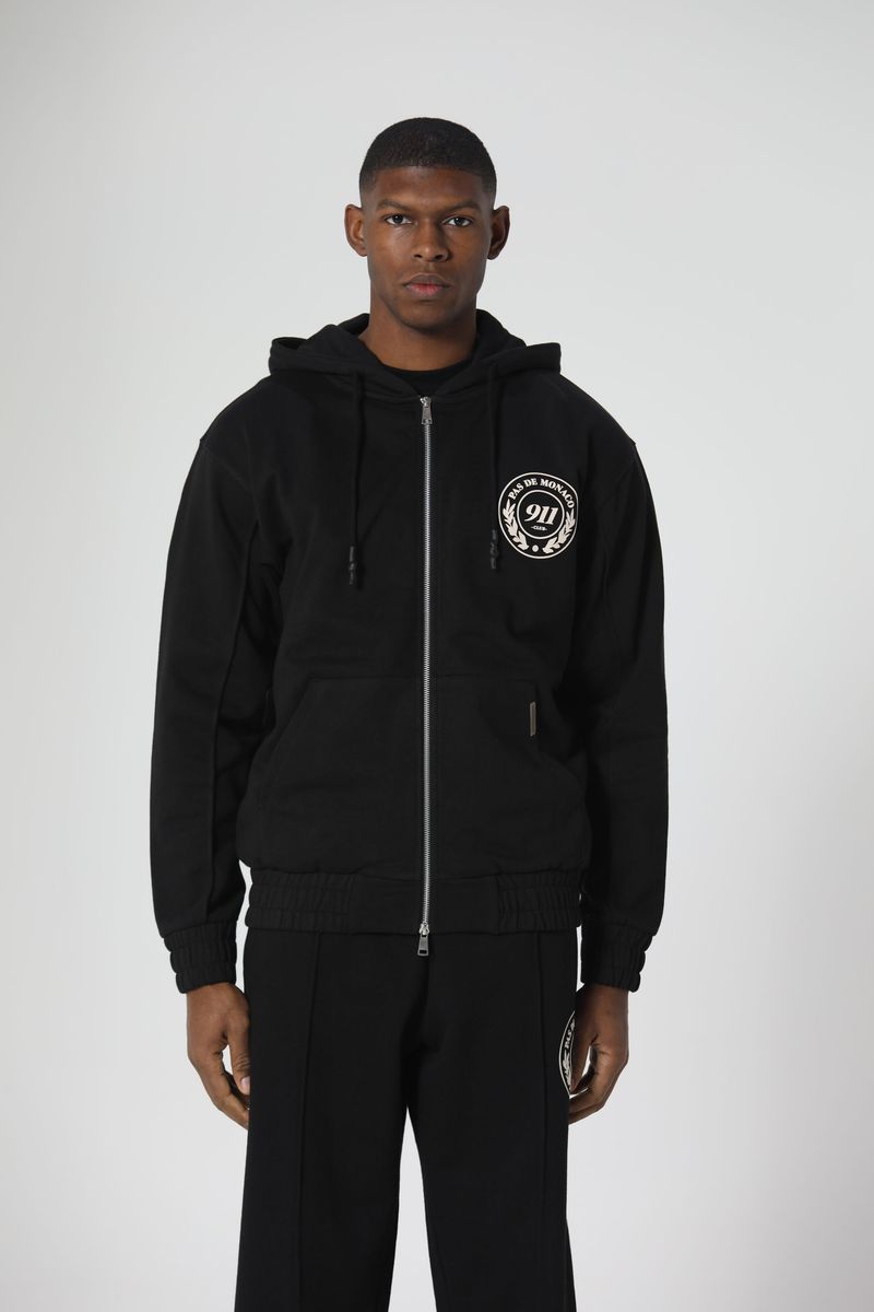 Pas De Monaco - VORTEX ZIP HOODIE Black
