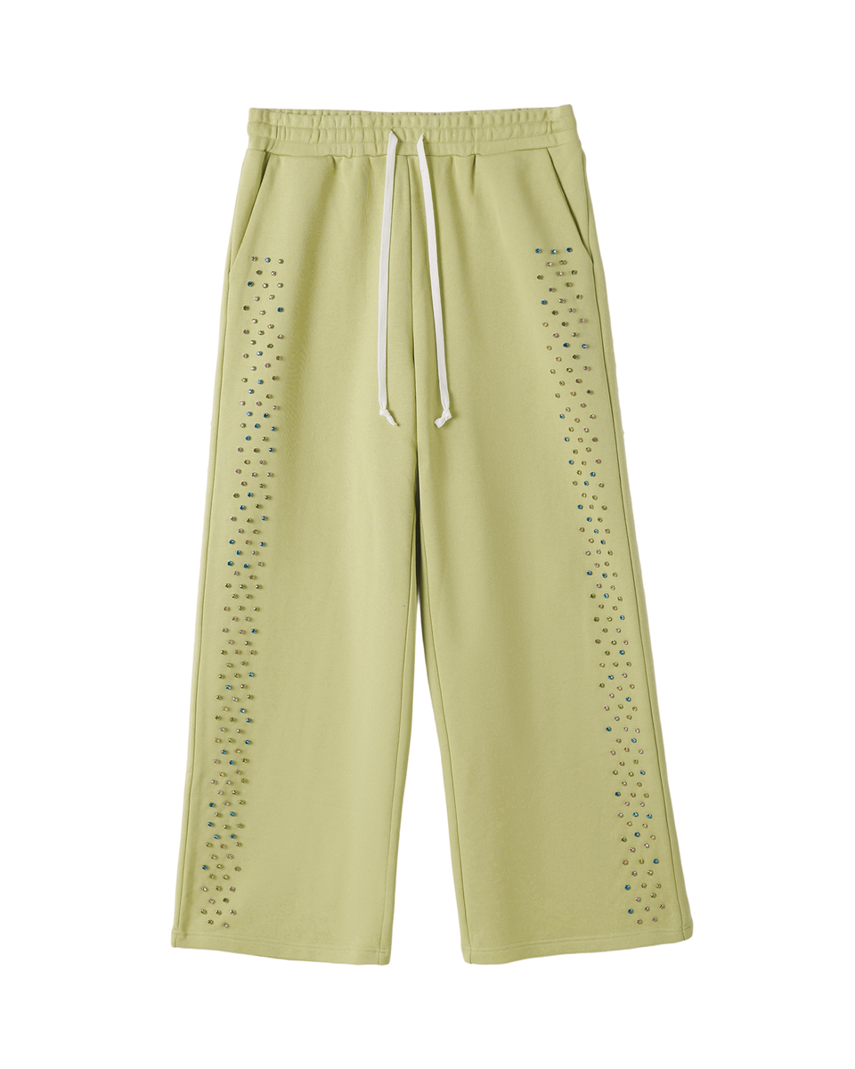 AZVA - CRYSTAL CACTUS Sweat Pants - SAGE