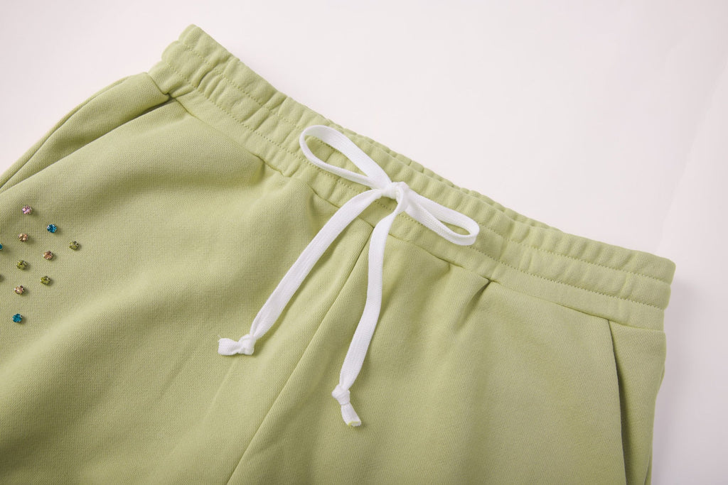 AZVA - CRYSTAL CACTUS Sweat Pants - SAGE