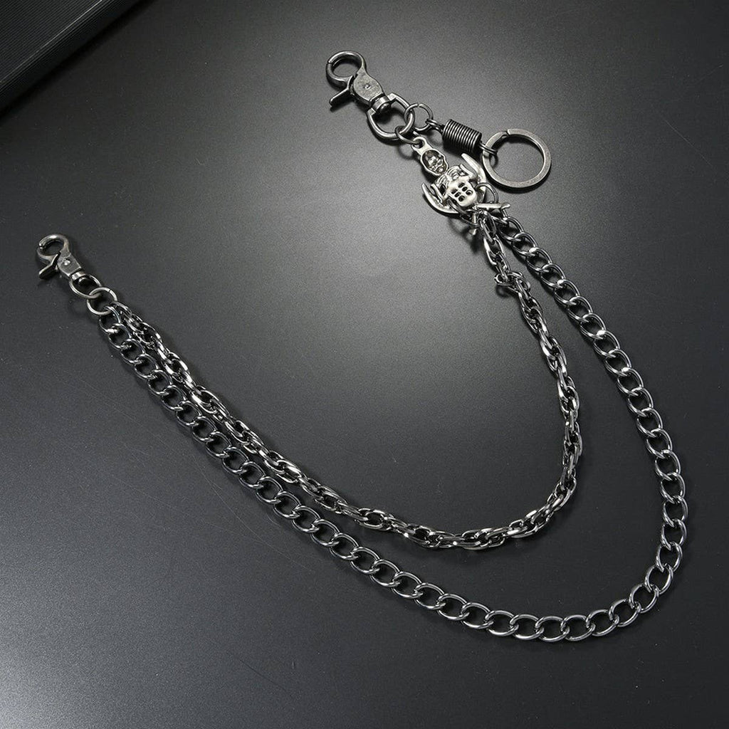 PUNK SKULL PENDANT MULTI-LAYERED TROUSER CHAIN_CWMM4878