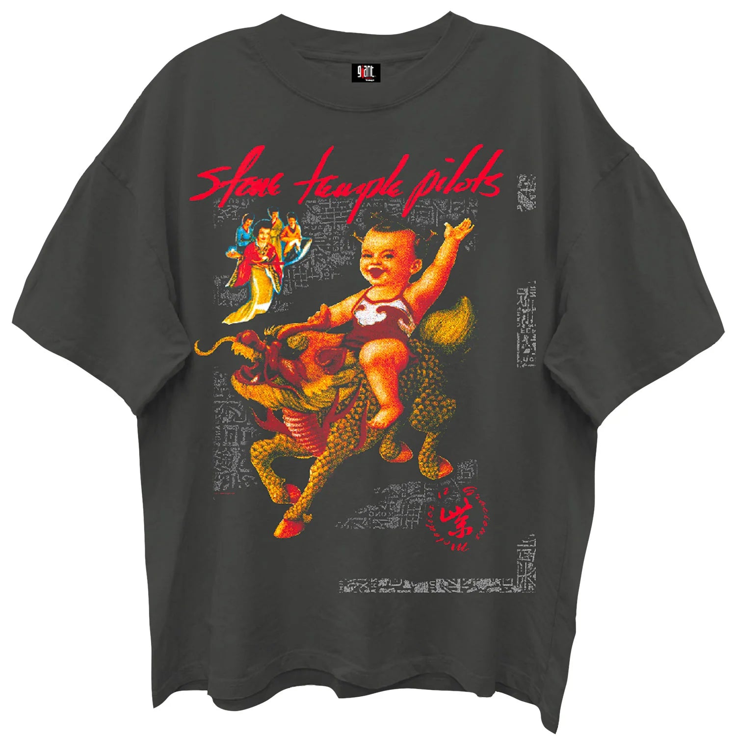 STONE TEMPLE PILOTS PURPLE ALBUM COVER LIMO BLACK ENZYME WASH T-SHIRT/GIANT VINTAGE