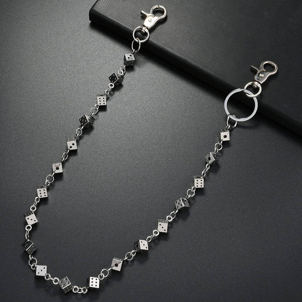 HIP-HOP PUNK STYLE METAL DICE PANTS CHAIN_CWMM4872