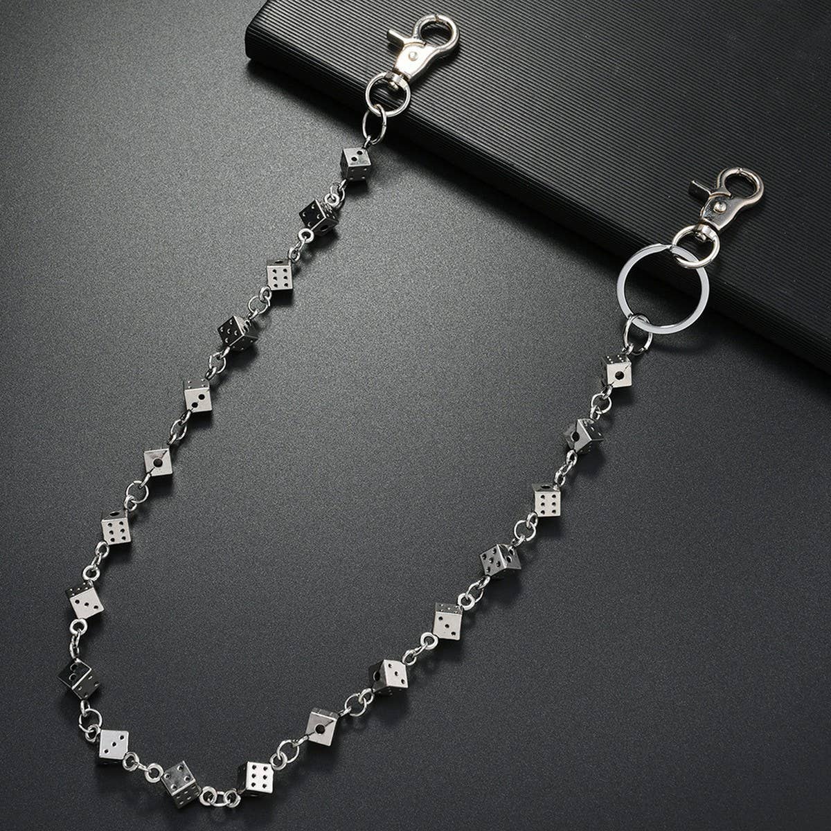 HIP-HOP PUNK STYLE METAL DICE PANTS CHAIN_CWMM4872