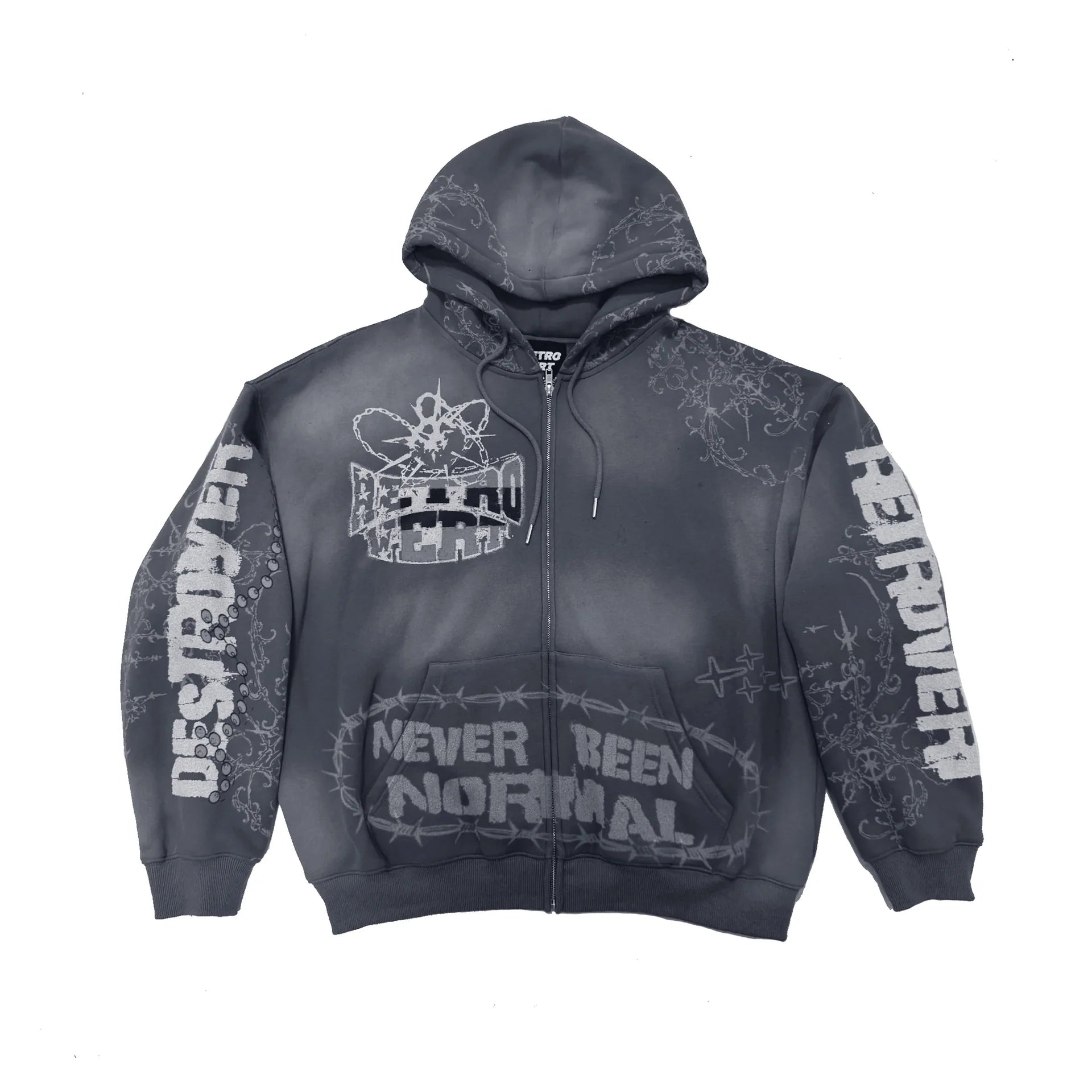 Retrovert - DESTROYER MATCHING ZIP-UP GREY