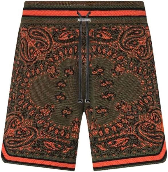 AMIRI BANDANA SHORT - GREEN PAISLEY