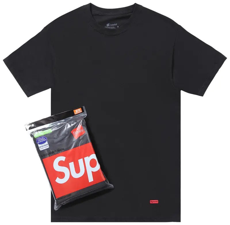 SUPREME HANES T-SHIRT WHITE 3 PACK