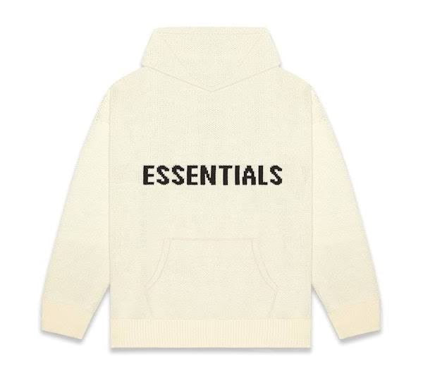 Fear of God Essentials FW20 Knit Logo Hoodie 'Khaki'