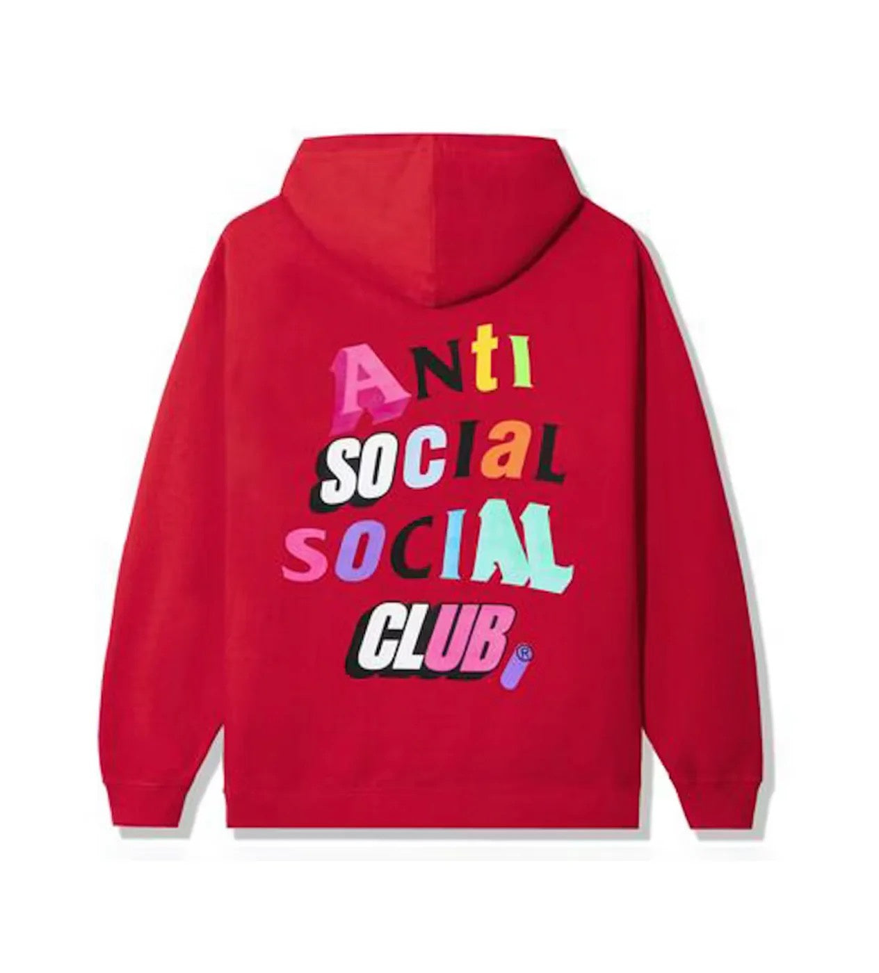 ANTISOCIAL HOODIE 'RED/MULTI'