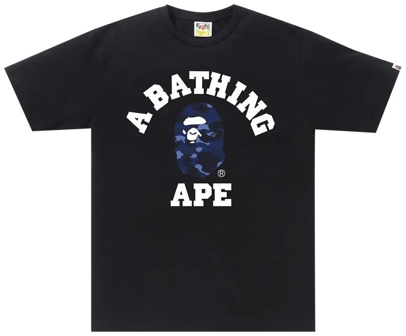 Bape Color Camo College Tee  Black