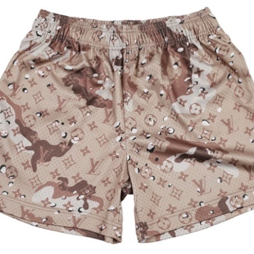 BRAVEST STUDIOS LV MONOGRAM SHORTS "BROWN CAMO"