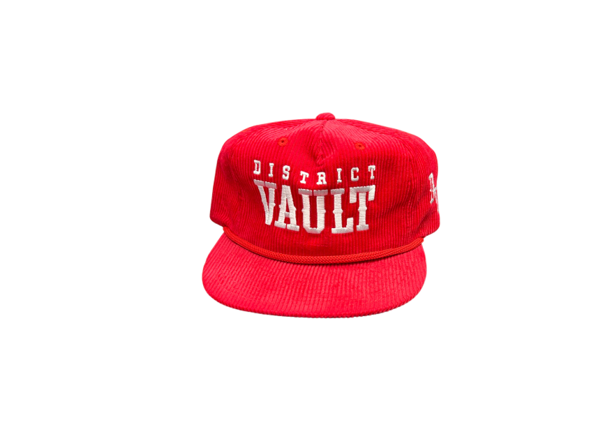District Vault "Signature Logo" Corduroy  Hat "Red"
