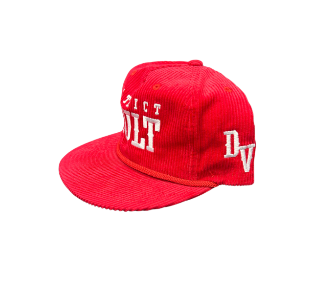 District Vault "Signature Logo" Corduroy  Hat "Red"