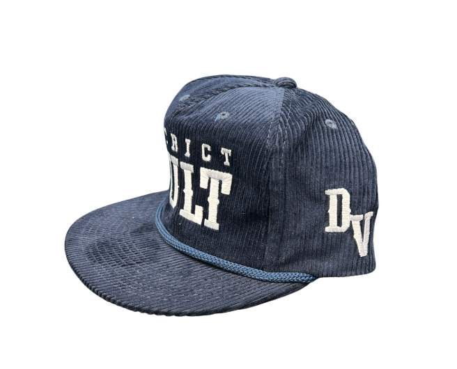 District Vault "Signature Logo" Corduroy  Hat "Navy Blue"