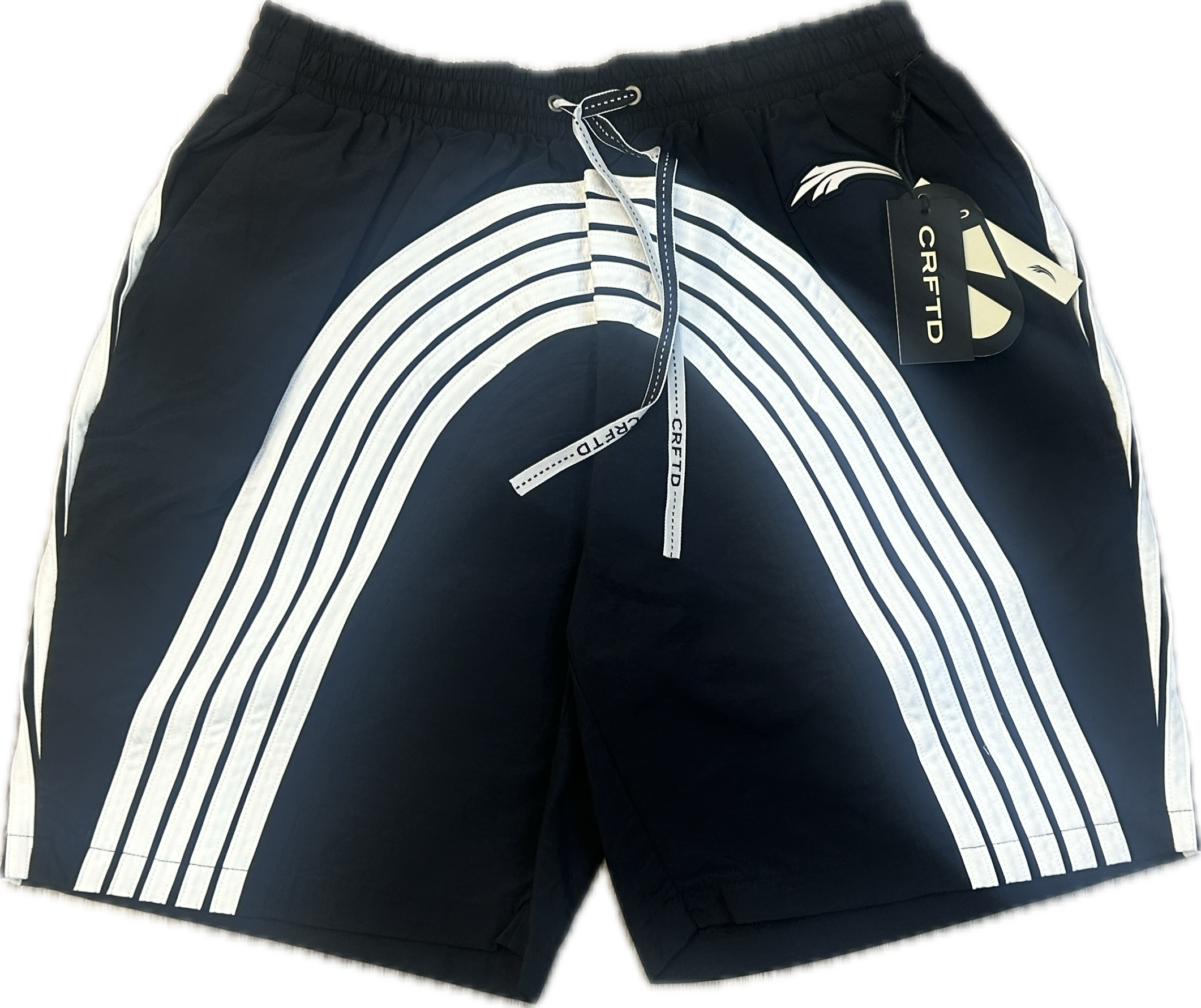 CRFTD: Wind Breaker Shorts - Black / White