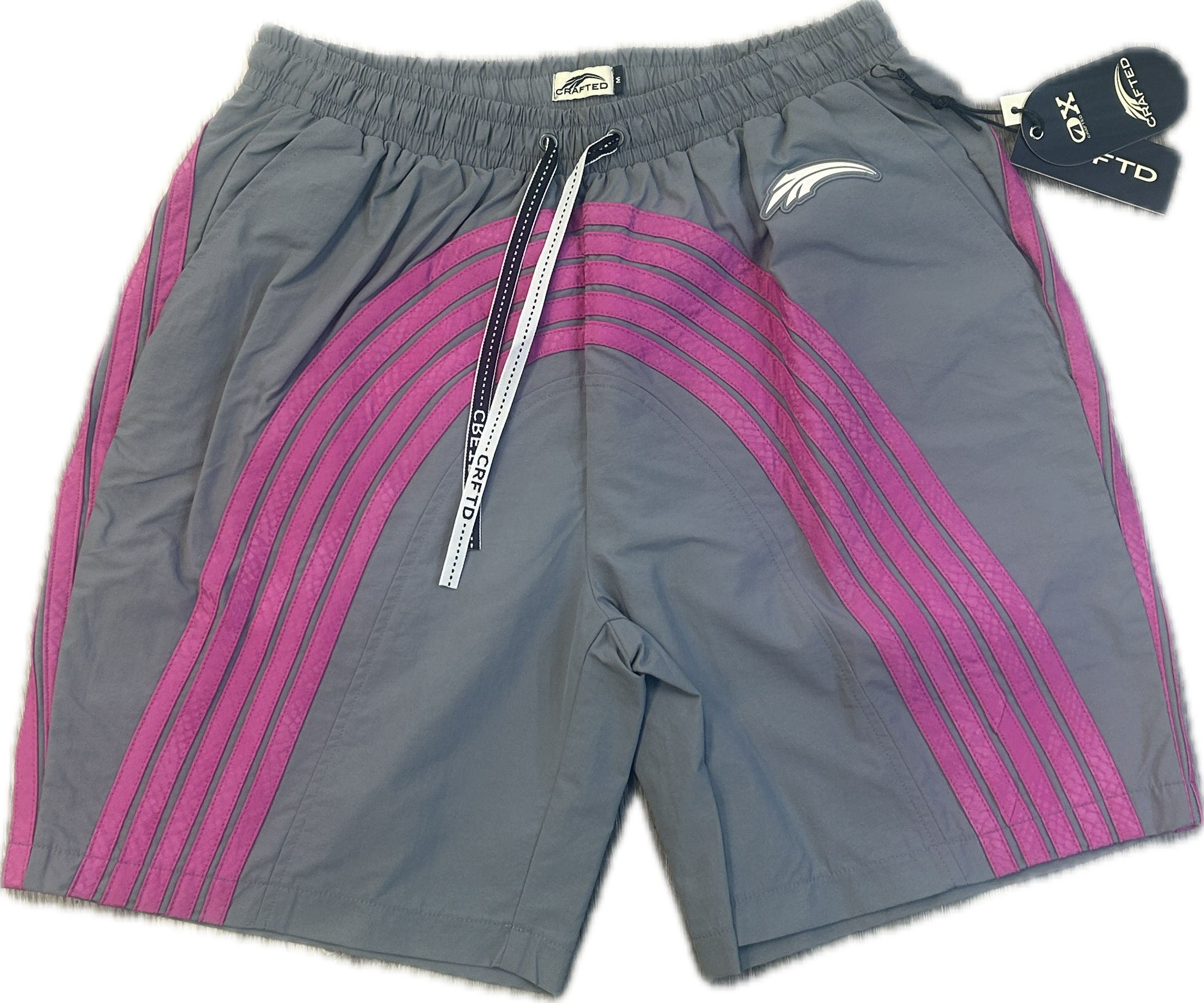 CRFTD: Wind Breaker Shorts - Purple / Grey