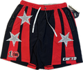 CRFTD: WIND BREAKER SHORTS - RED / BLACK