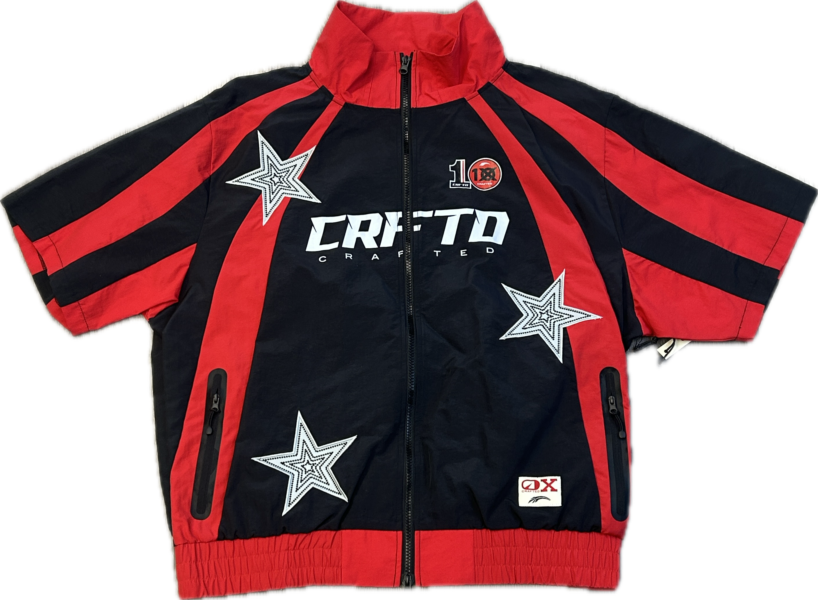 CRFTD: WIND BREAKER TOP - RED / BLACK