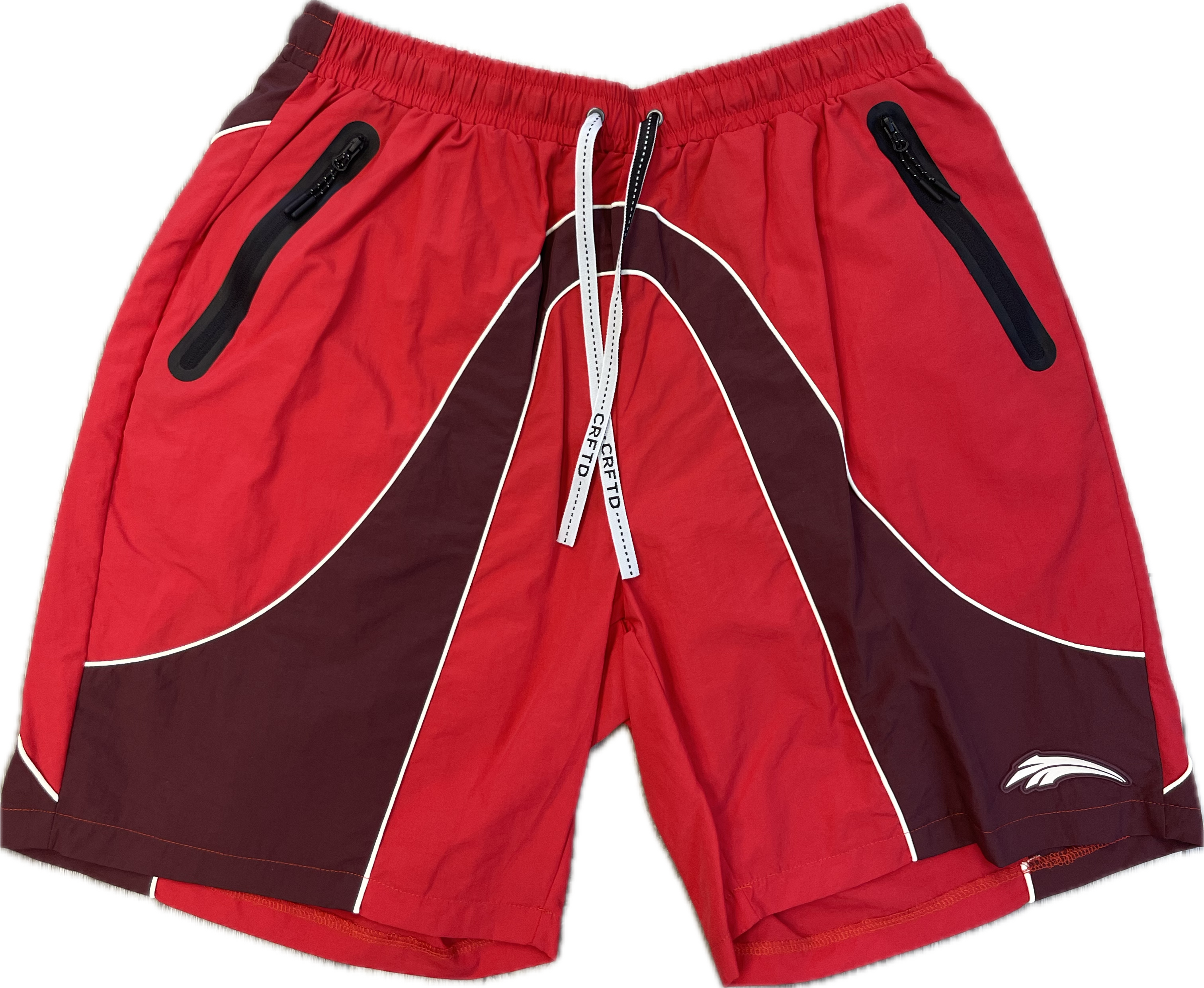 CRFTD: Wind Breaker Shorts - Red / Burgundy