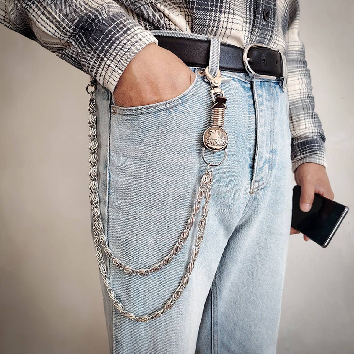 FASHIONABLE SMALL MULTI-LAYERED CHAIN JEANS CHAIN_CWMM4835