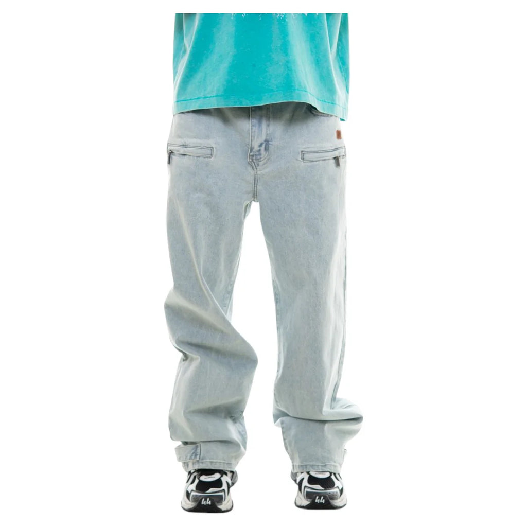 Omavi Mens Denim Baggy Jeans light blue denim jeans